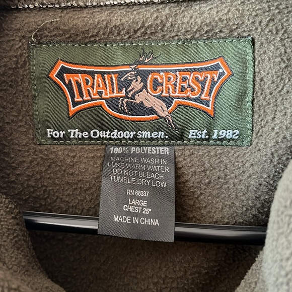 Trail Crest men’s camo fleece jacket- large - Picture 5 of 8